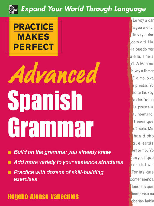 Title details for Advanced Spanish Grammar by Rogelio Alonso Vallecillos - Wait list